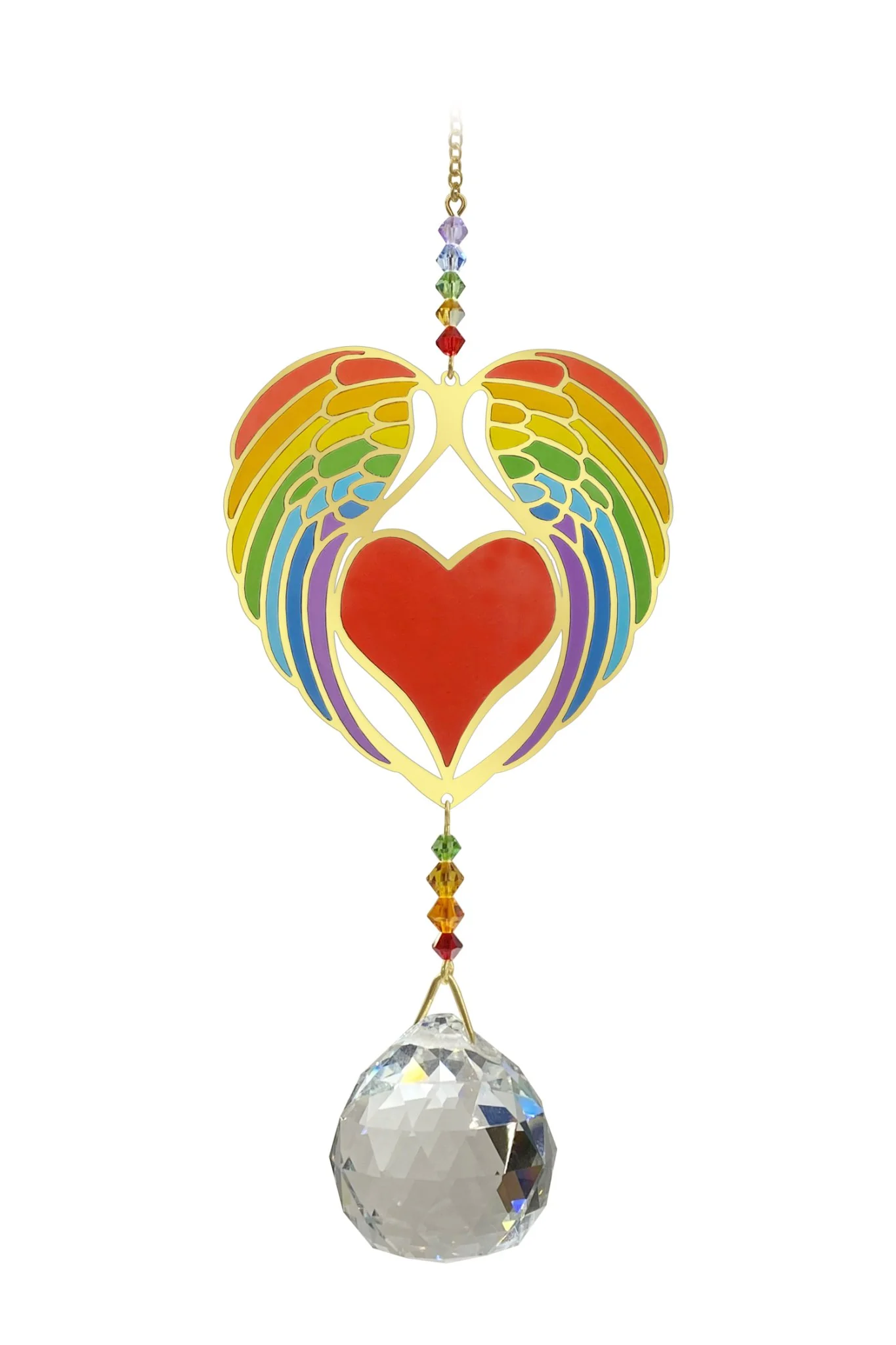 Wild Things Crystal Wonders - Angel Wing Heart Rainbow