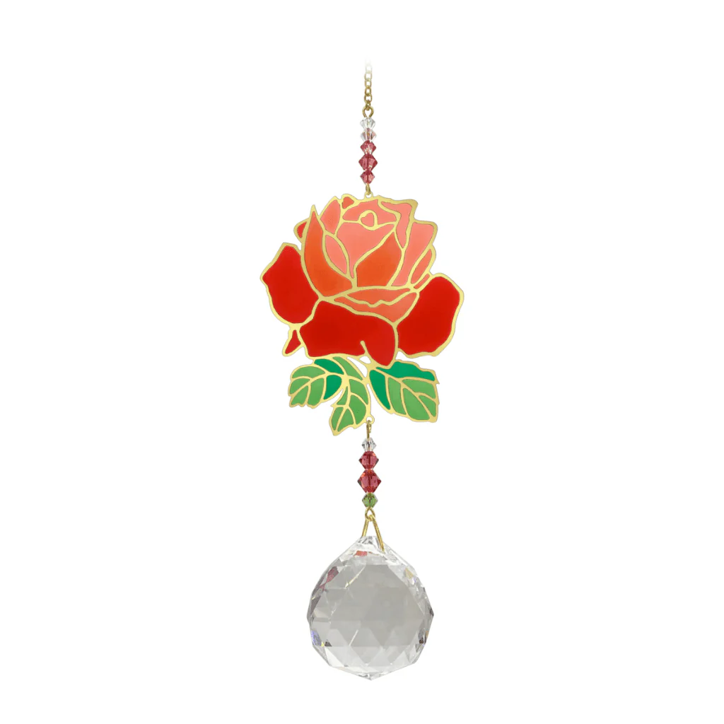 Wild Things Crystal Wonders Rose Crystal Suncatcher