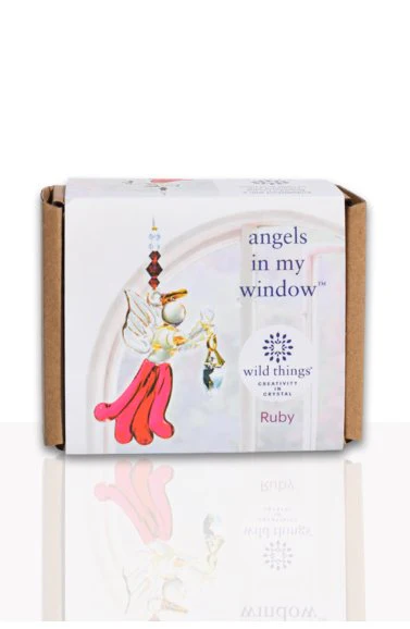 Wild Things Fantasy Glass Angel - Ruby - Image 2