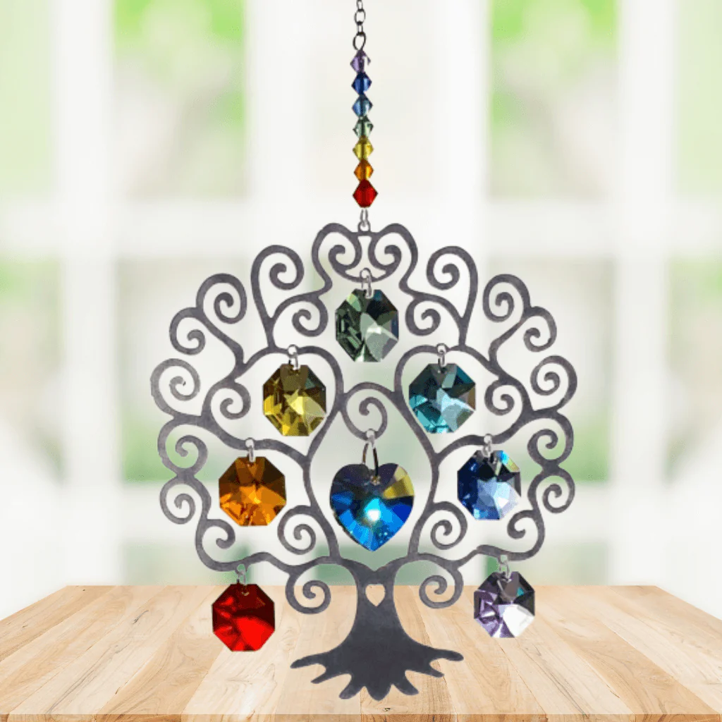 Tree of Life Chakra Large Crystal Suncatcher – Pure Radiance Collection - Image 2
