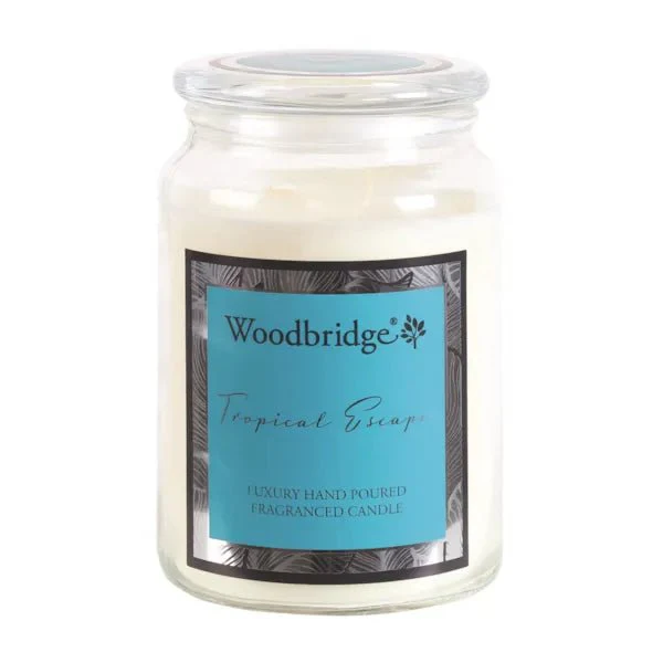 Woodbridge Tropical Escape Scented Candle Jar – Pineapple & Coconut