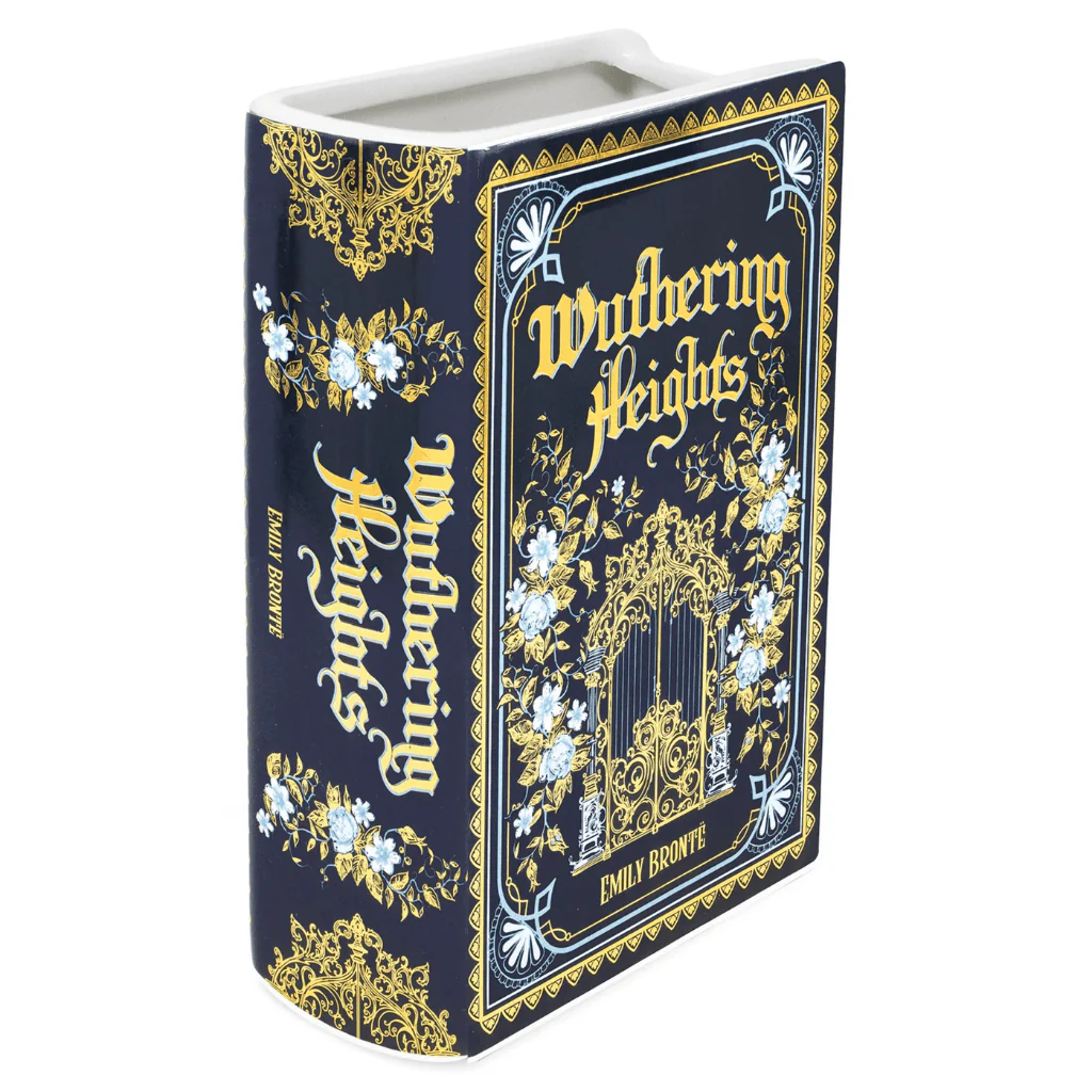 Wuthering Heights Ceramic Book Vase – Emily Brontë Book Lover Decor
