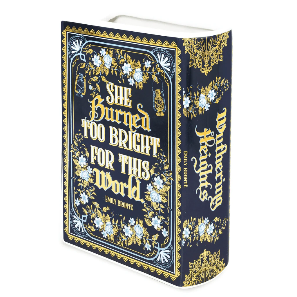 Wuthering Heights Ceramic Book Vase – Emily Brontë Book Lover Decor - Image 3