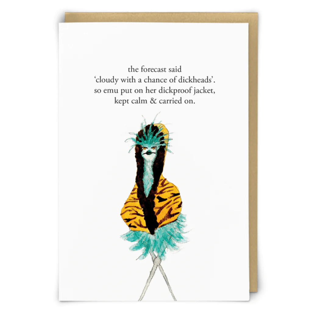 Dickproof Emu Greeting Card by Zeppelinmoon