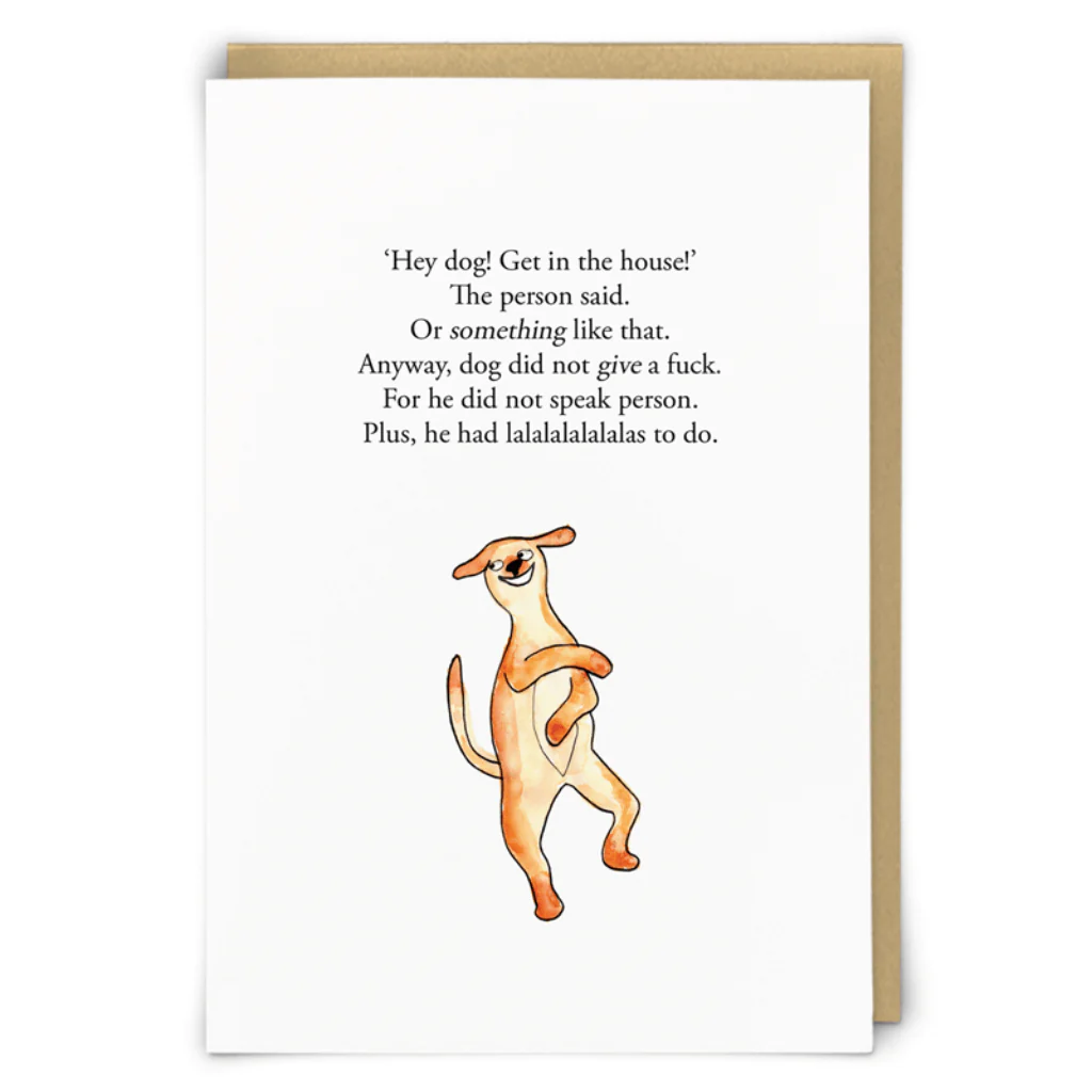 Lala Dog Greeting Card by Zeppelinmoon